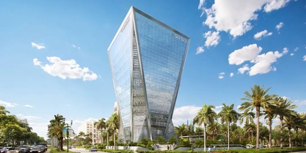 邁阿密金融新地標封頂，造型如“倒金字塔”
